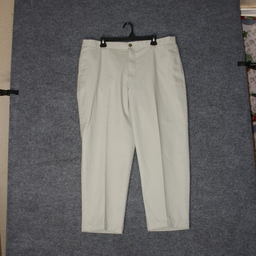 LL Bean Classic Fit Chino Pants Mens 38x29 Beige Khaki Cotton Casual Workwear